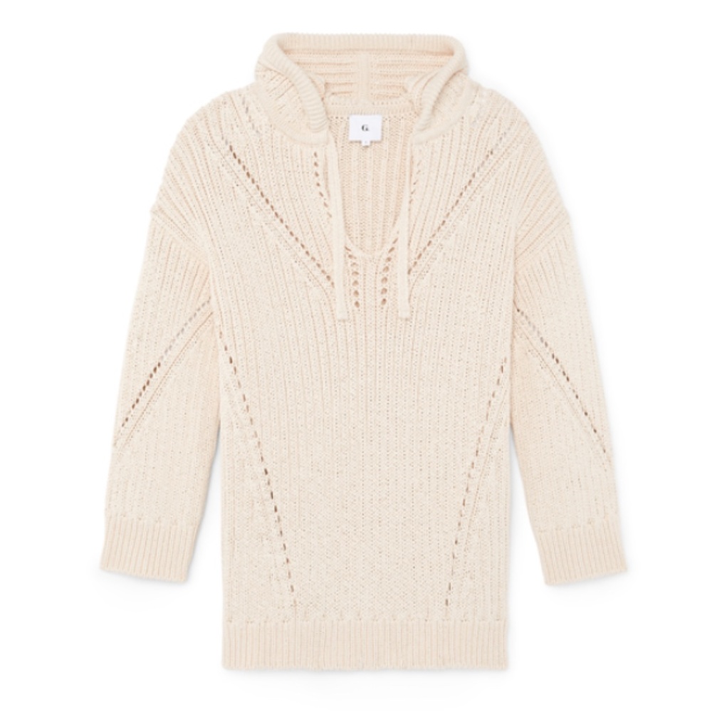 G. Label by GOOP Cream Alida Drop-Stitch Surf Sweater Size XL